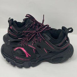 Balenciaga Black and Pink Track Shoes Size 7